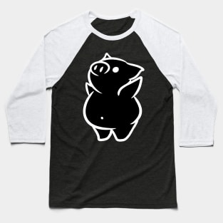 Black Piggy Baseball T-Shirt